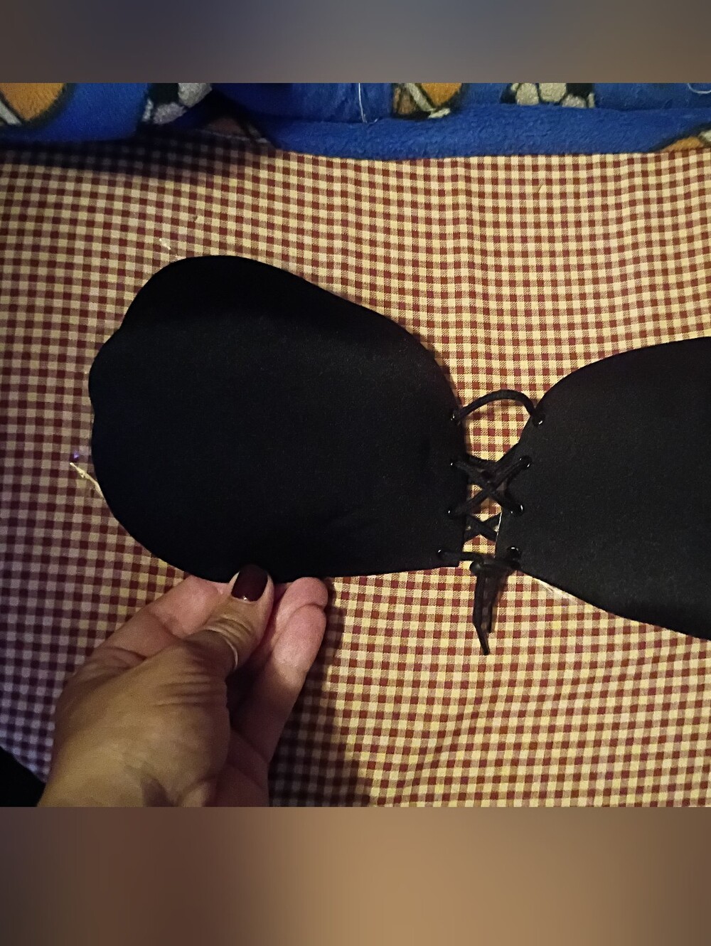 Strapless Adhesive Backless Black Bra - Invisible Support